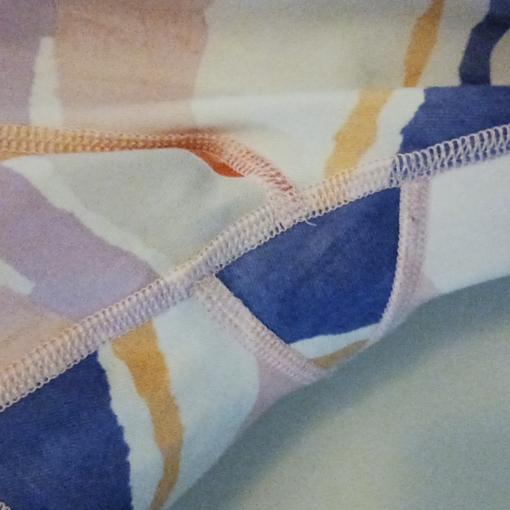 Lululemon True Self Crop Capri High Rise BLEACHER STRIPE White Iris Flow… - Picture 5 of 6